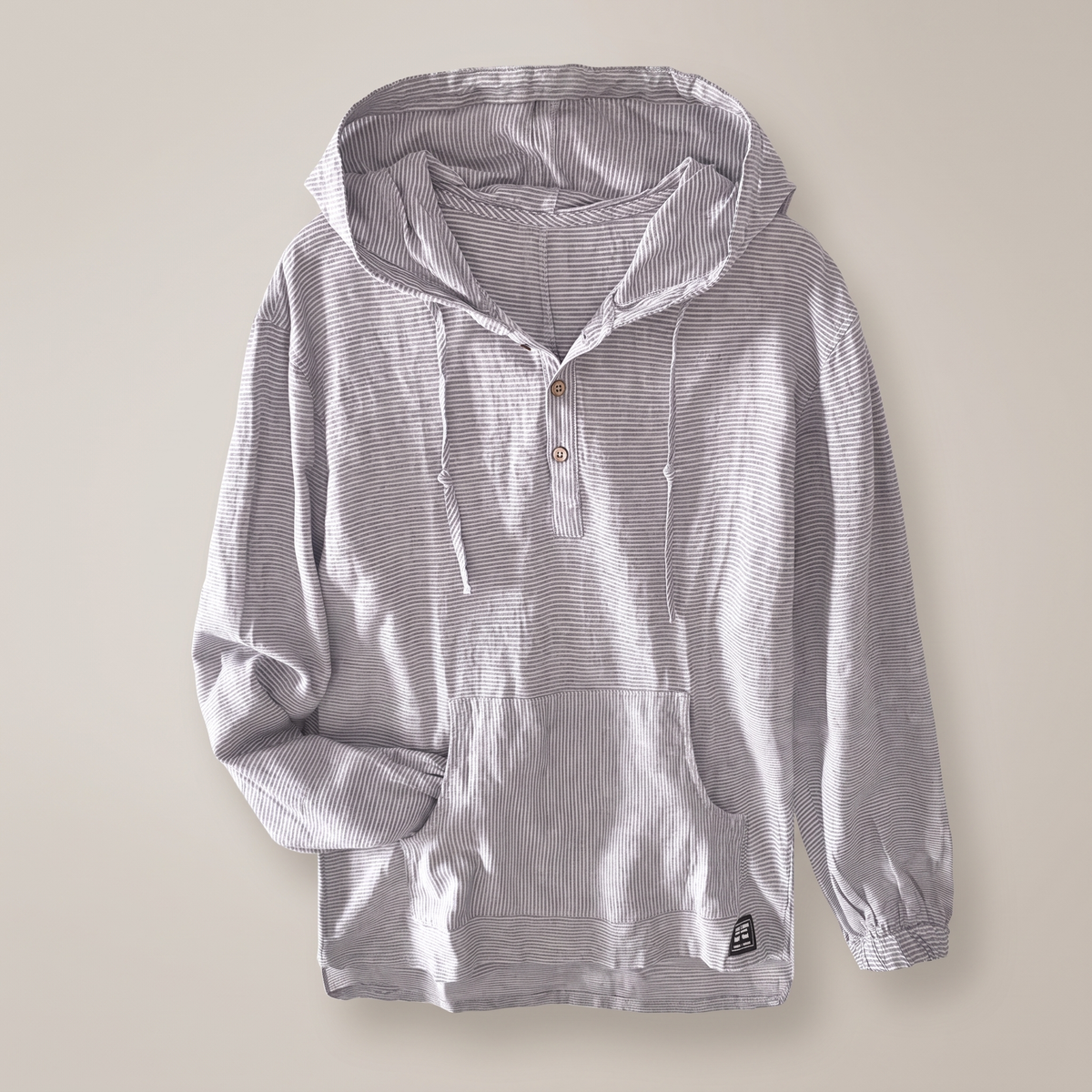 Andora Linen Hoodie - Grey