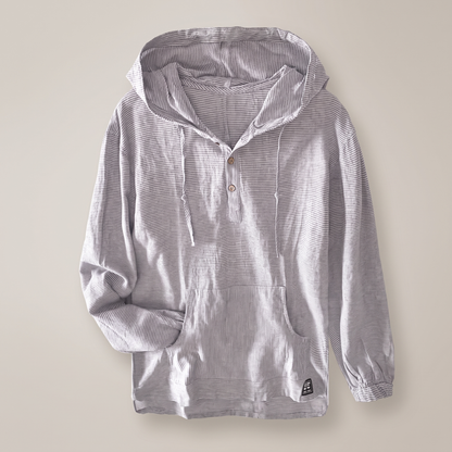 Andora Linen Hoodie - Grey