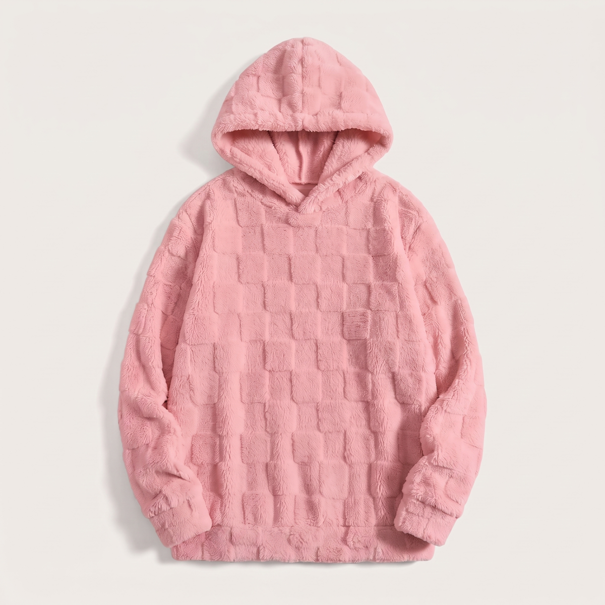 Arabella Cosy Pattern Hoodie - Pink