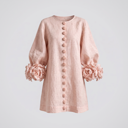 Arabella Floral Mini Dress - Pink