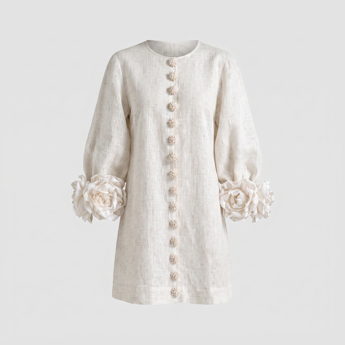 Arabella Floral Mini Dress - White