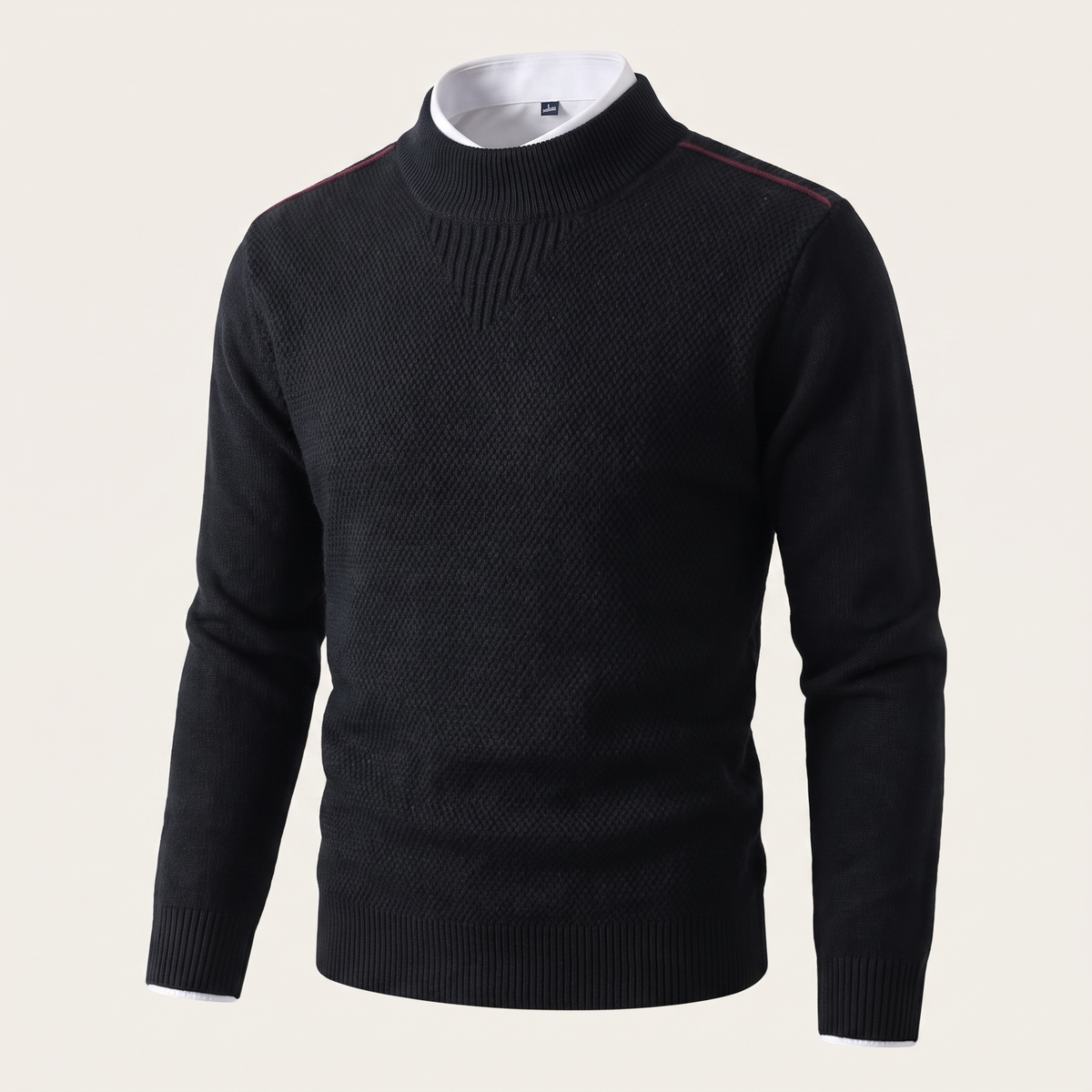 Arden Jacquard Sweater - Black