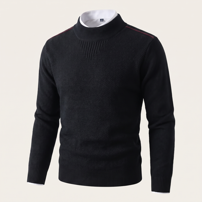 Arden Jacquard Sweater - Black