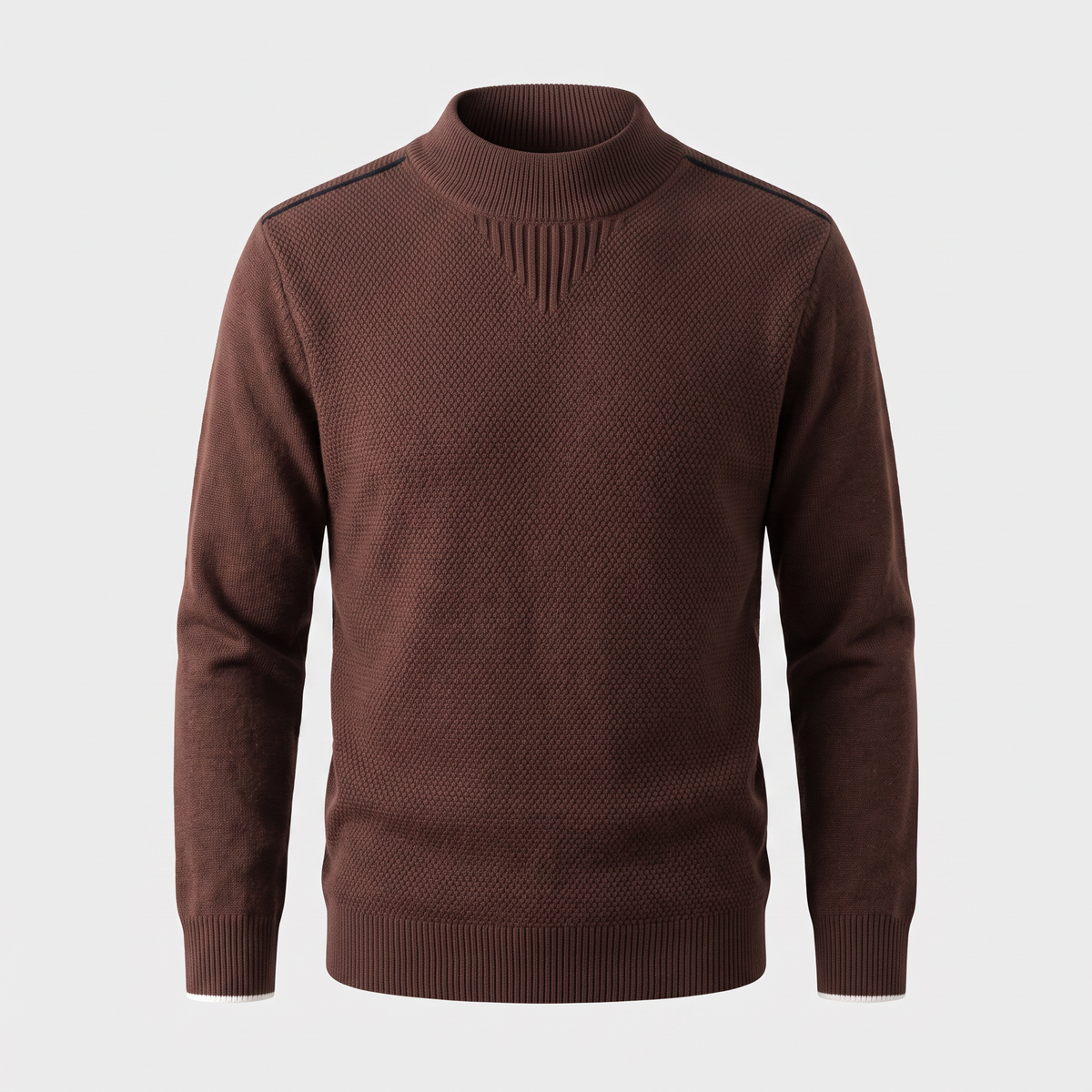 Arden Jacquard Sweater - Brown