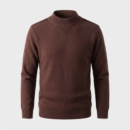 Arden Jacquard Sweater - Brown