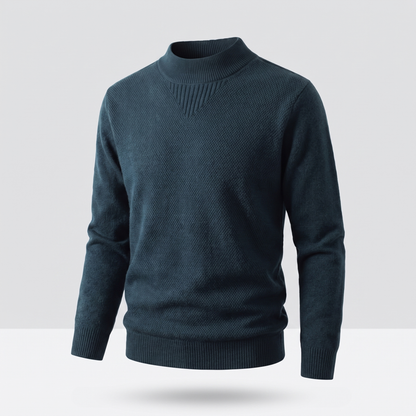 Arden Jacquard Sweater - Deep Teal