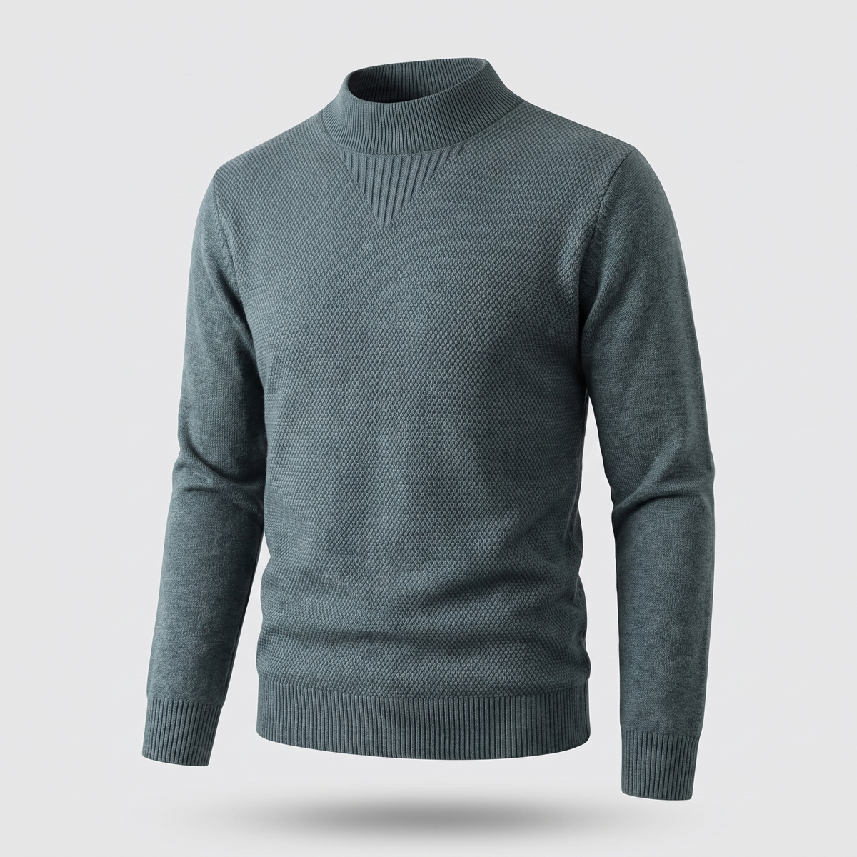 Arden Jacquard Sweater - Slate Green