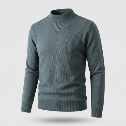 Arden Jacquard Sweater - Slate Green