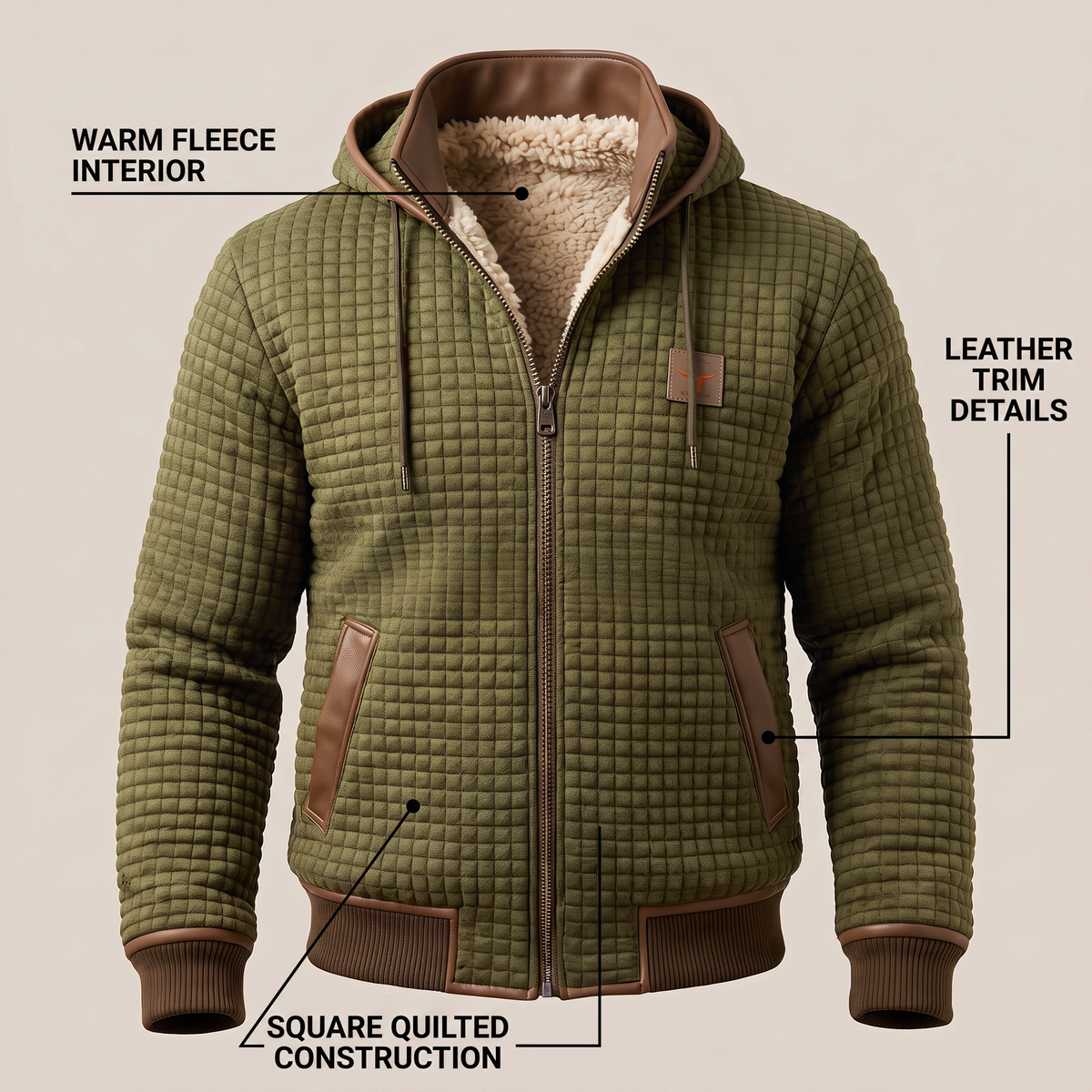 Arden Lined Quilted Fleece Jacket