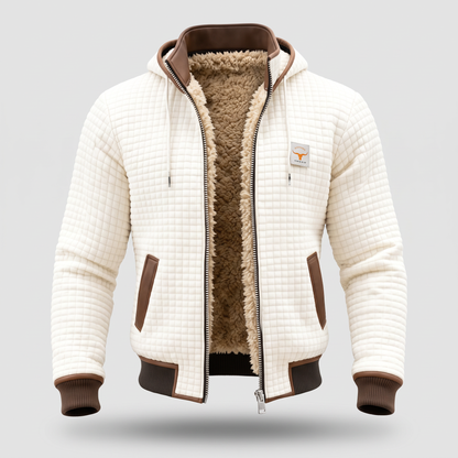 Arden Lined Quilted Fleece Jacket - White