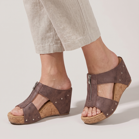 Aria Zip-Up Comfort Sandals