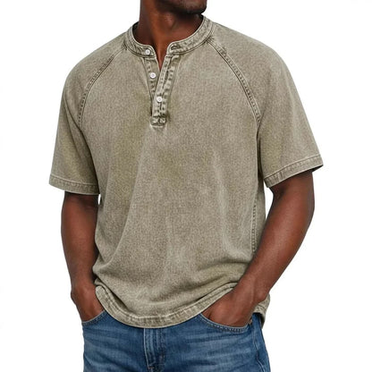 Arthur Relaxed Henley - Khaki