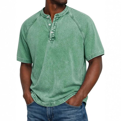 Arthur Relaxed Henley - Light Green