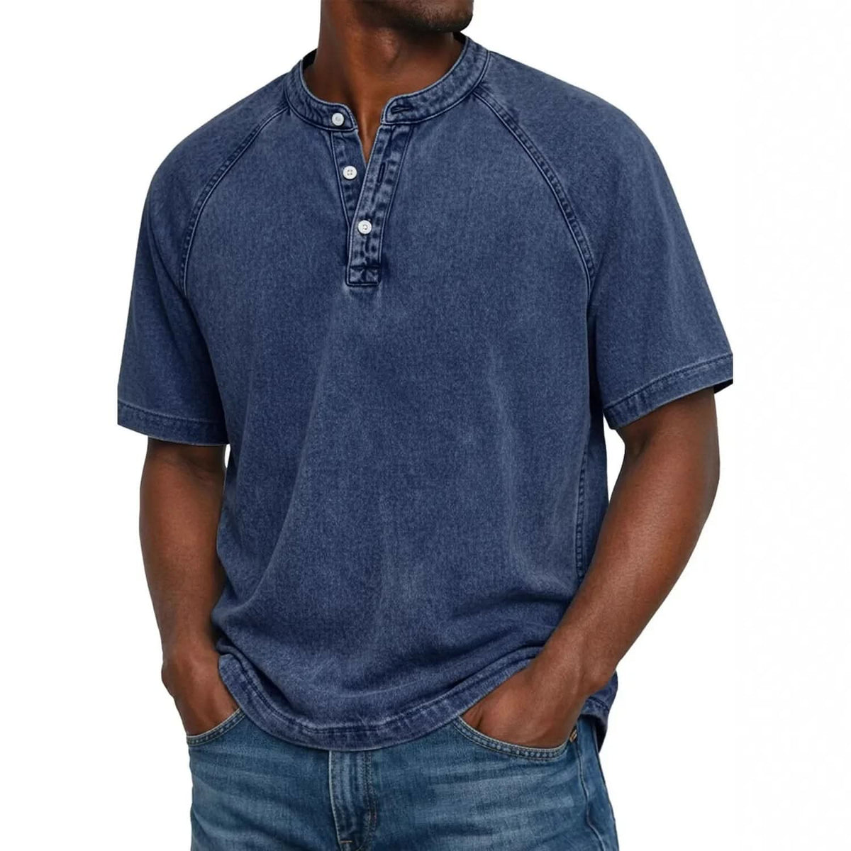 Arthur Relaxed Henley - Navy