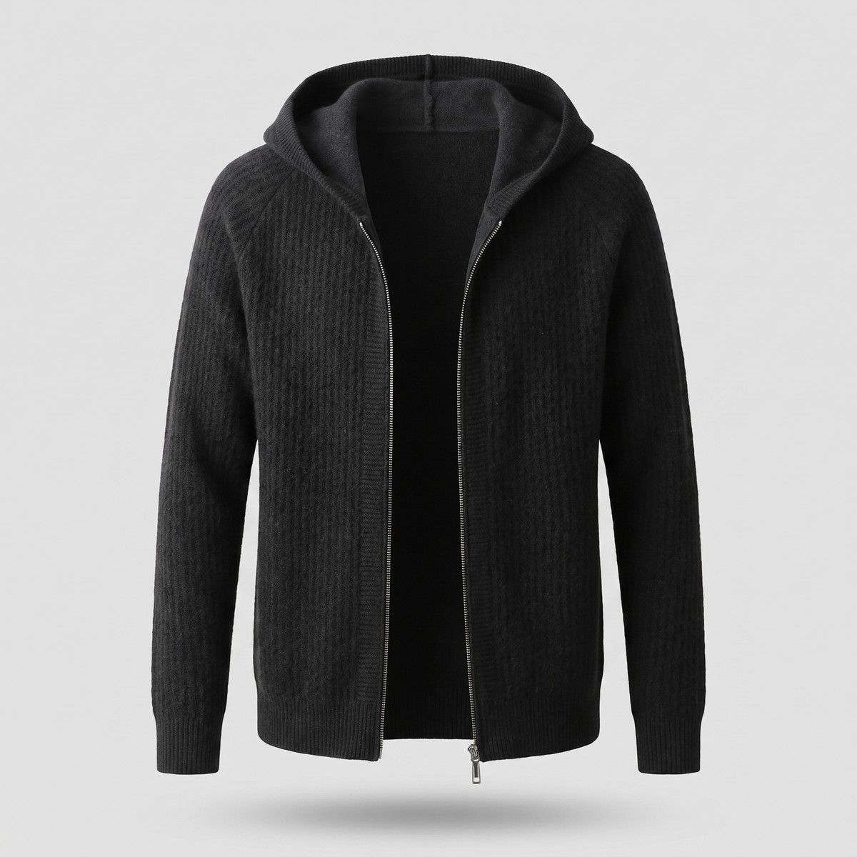 Arven Wool Hoodie - Black