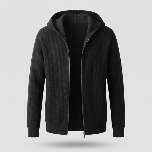Arven Wool Hoodie - Black