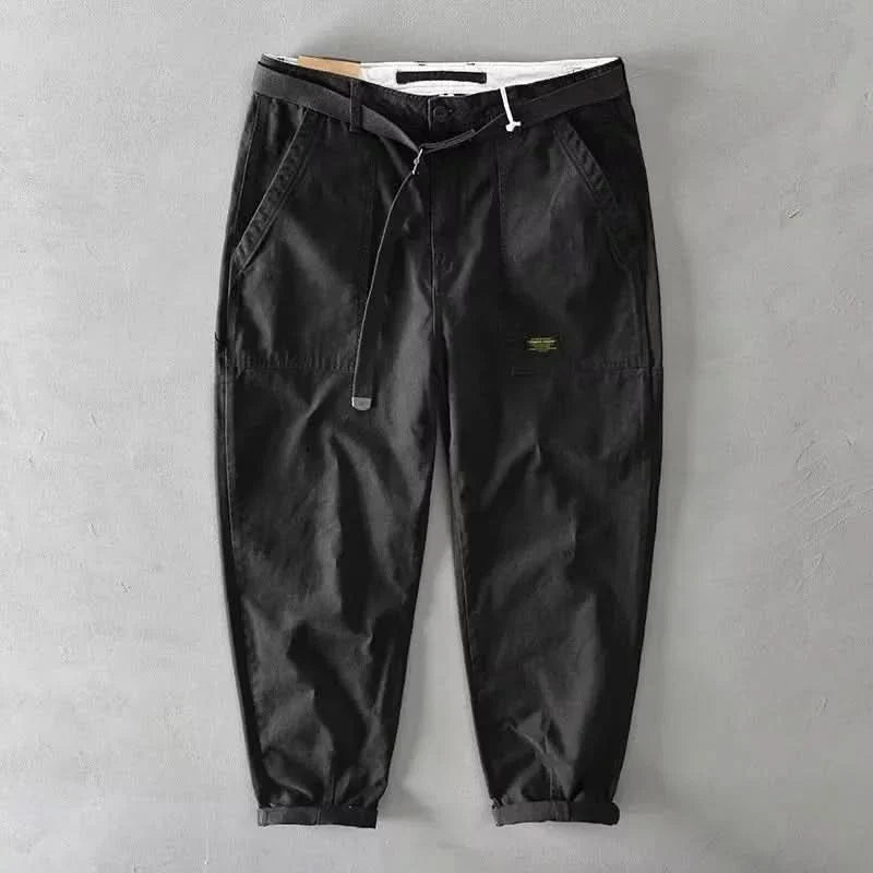Ashbourne Retro Cotton Pants - Black