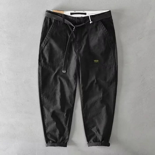 Ashbourne Retro Cotton Pants - Black