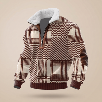 Ashford Heritage High Neck Jumper - Brown