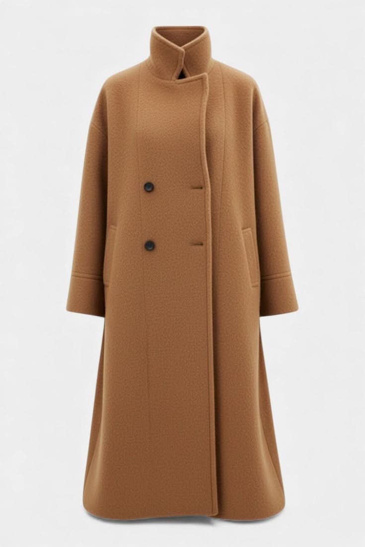 Aubrey Tailored Longline Coat - Camel