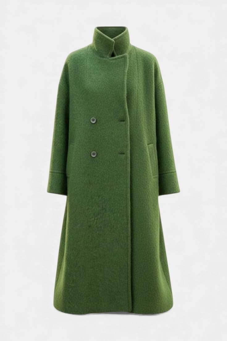Aubrey Tailored Longline Coat - Green