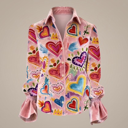 Aurelia Retro Blouse - Multicolour