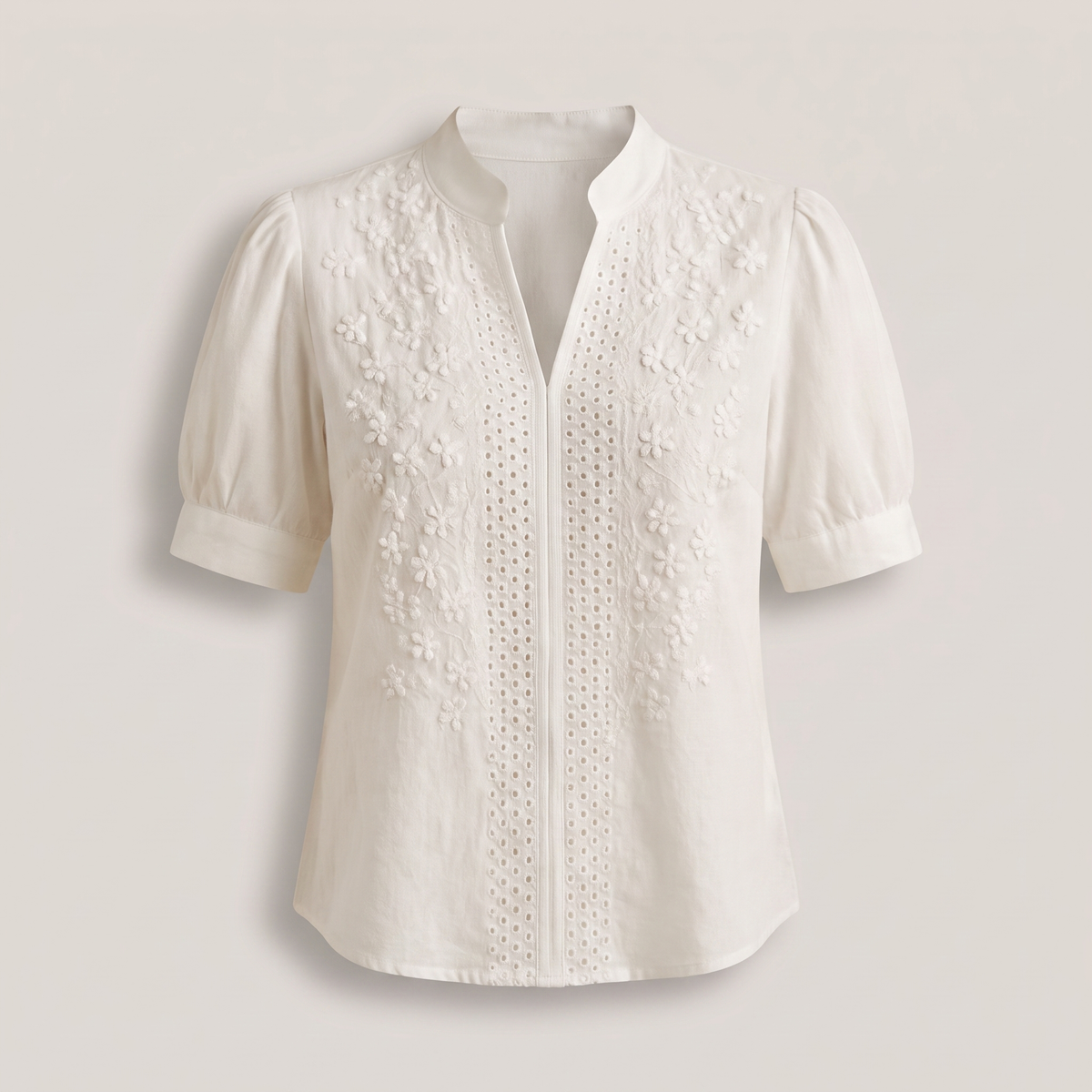 Aureline Tailored White Top - White