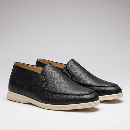 Aurex Leather-Look Loafers - Black