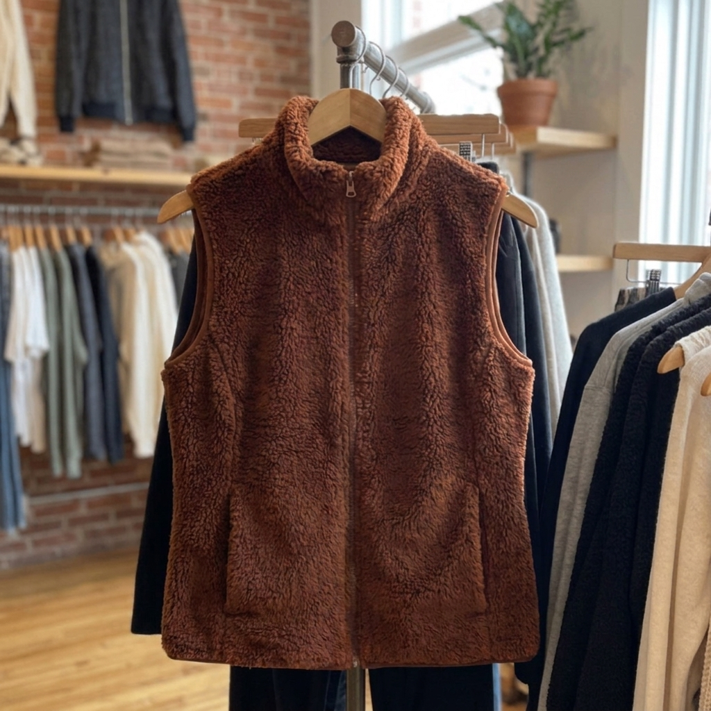 Aurielle Fleece Gilet - Camel