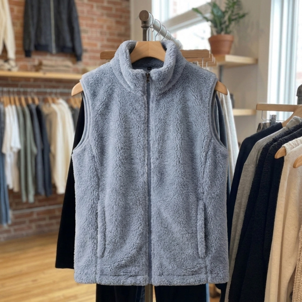 Aurielle Fleece Gilet - Grey Blue