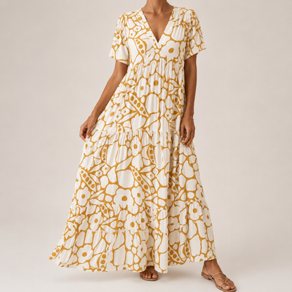 Aurora Long Dress - Cream