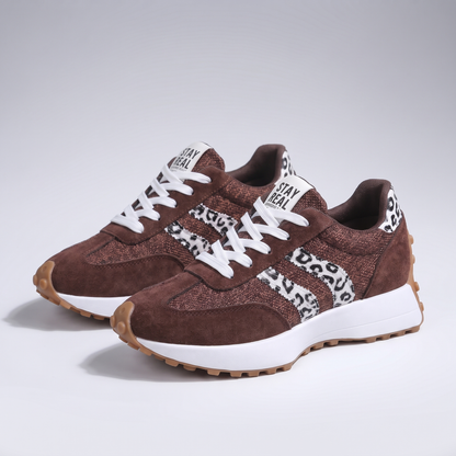 Ava Lightweight Comfort Sneakers - Brown Leopard