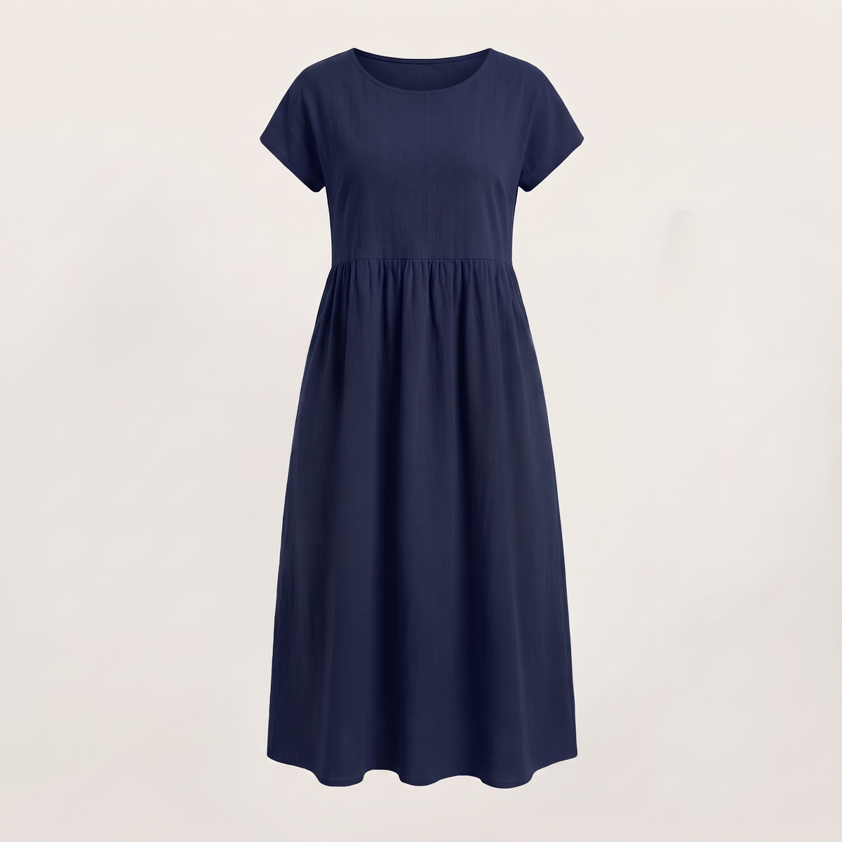 Ava Luxe Fluid Midi Dress - Blue Navy