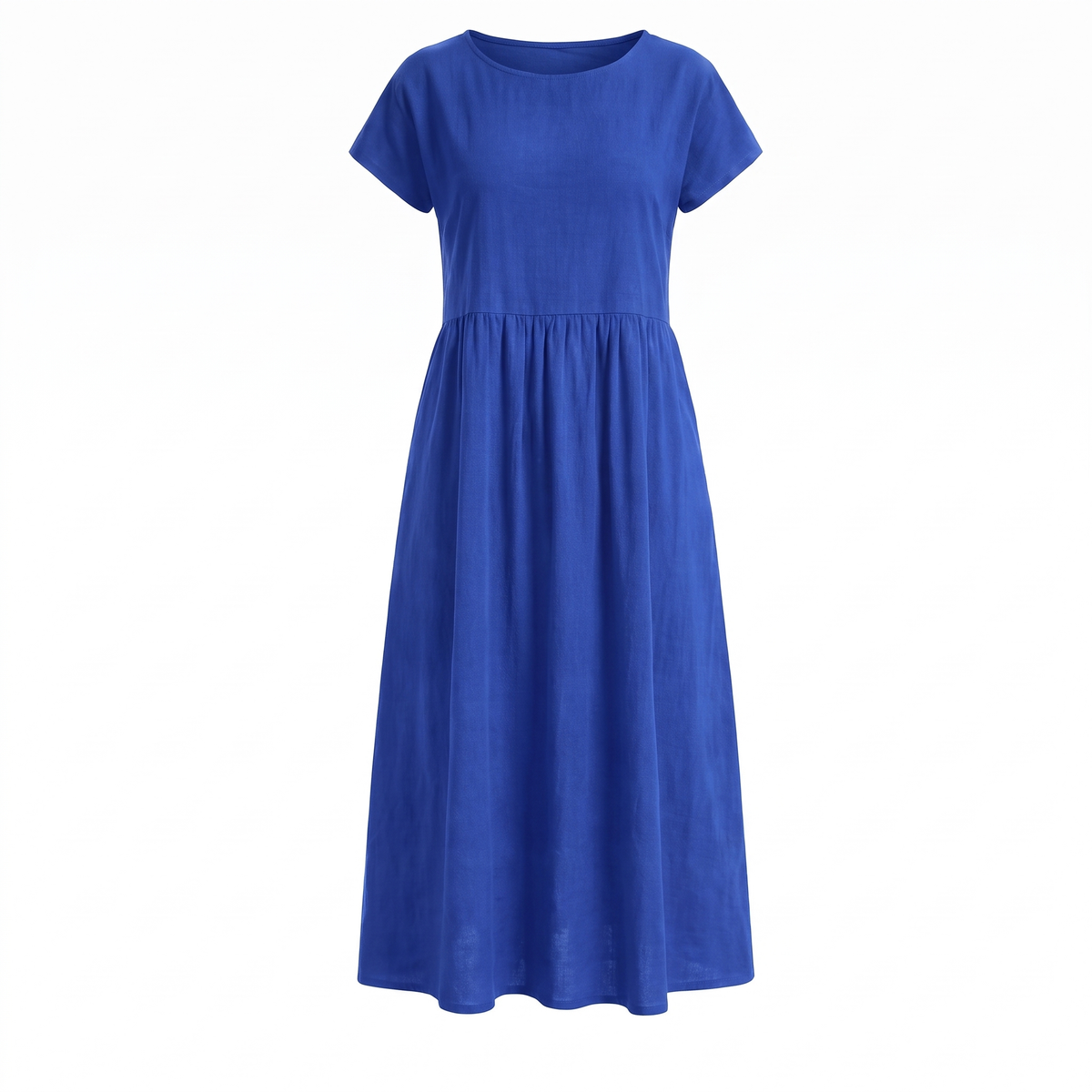 Ava Luxe Fluid Midi Dress - Light Blue