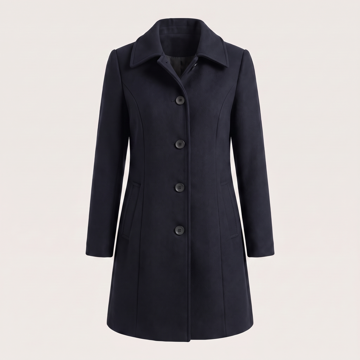 Aveline Classic Trench Coat - Dark Blue