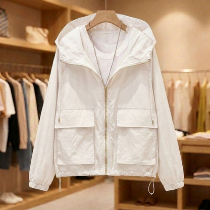 Aveline Coastal Windbreaker - White