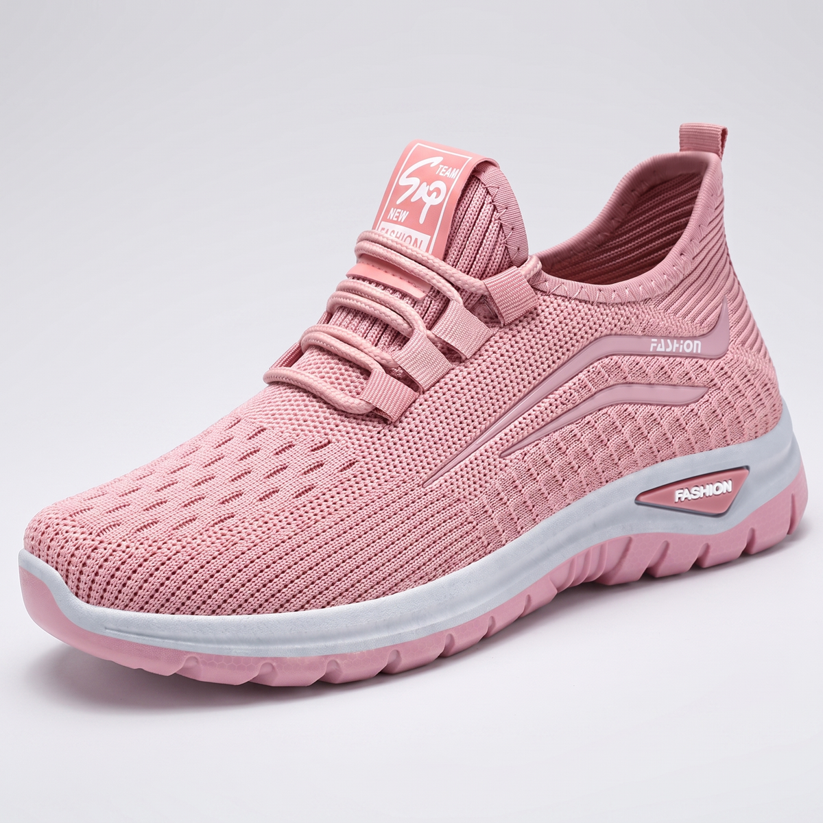 Aveline Mesh Walking Trainers - Pink
