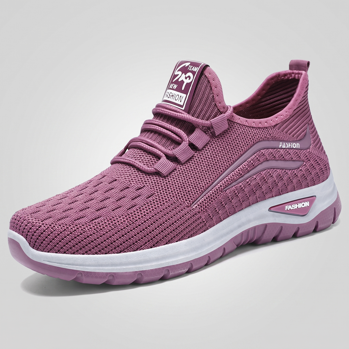 Aveline Mesh Walking Trainers - Purple