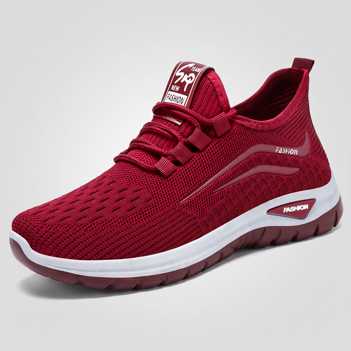 Aveline Mesh Walking Trainers - Red