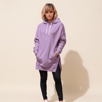Avelmere Soft-Fleece Hoodie Dress - Purple