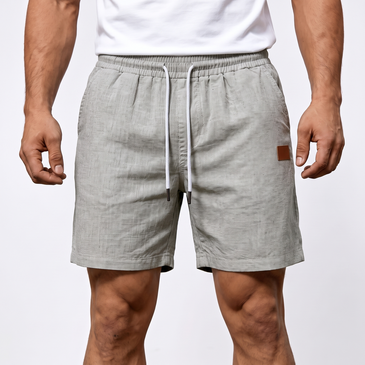 Aylesford Tailored Linen Shorts - Grey