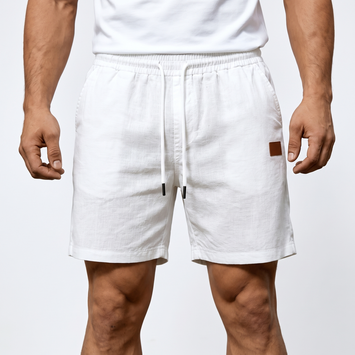 Aylesford Tailored Linen Shorts - White