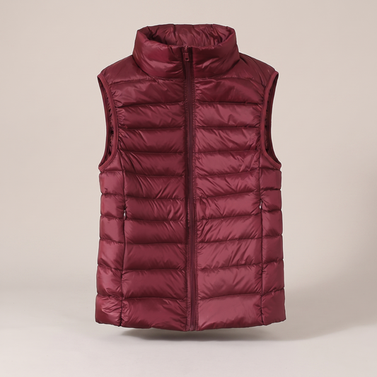 Beatrice Packable Warm Vest - Red