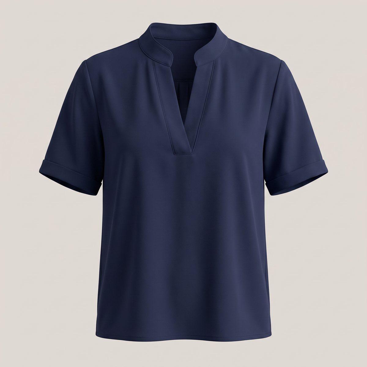 Beatrice V-Neck Blouse - Dark blue