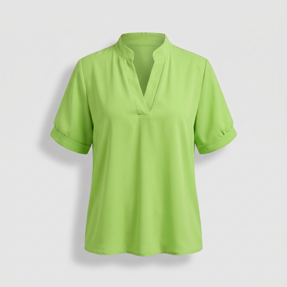 Beatrice V-Neck Blouse - Green