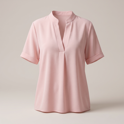 Beatrice V-Neck Blouse - Pink