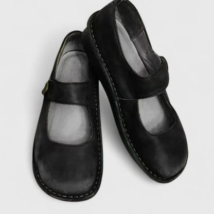 Beatrix Buckle Strap Shoes - Black