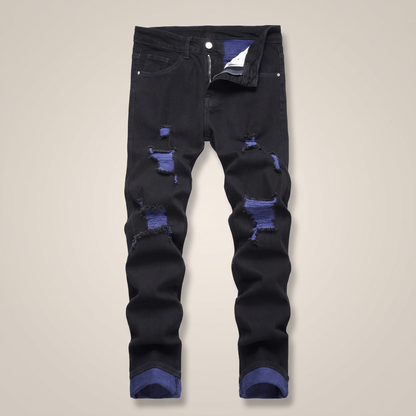 Beckett Flex Distressed Jeans - Black and Blue