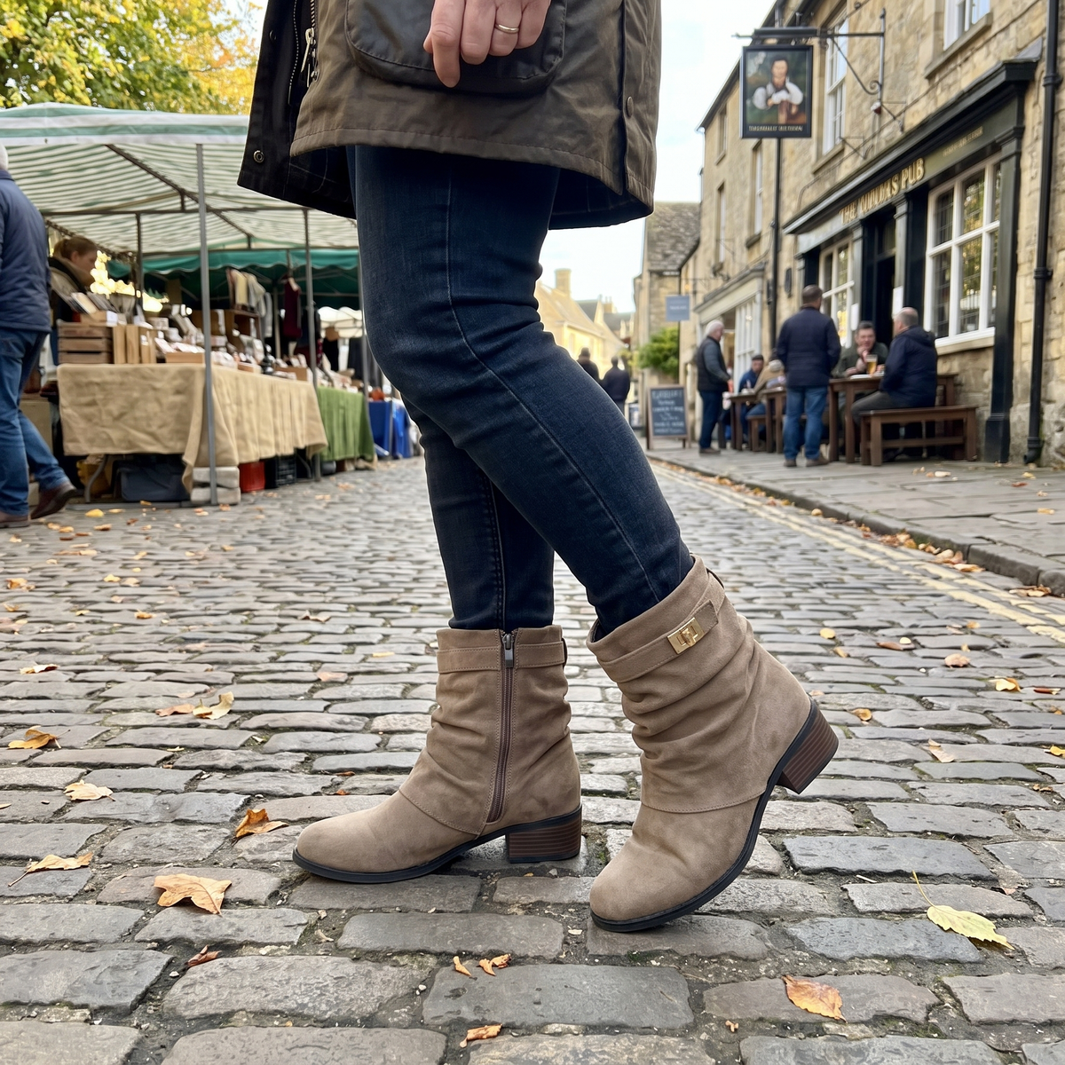 Beckford Slouch Suede-Look Boots