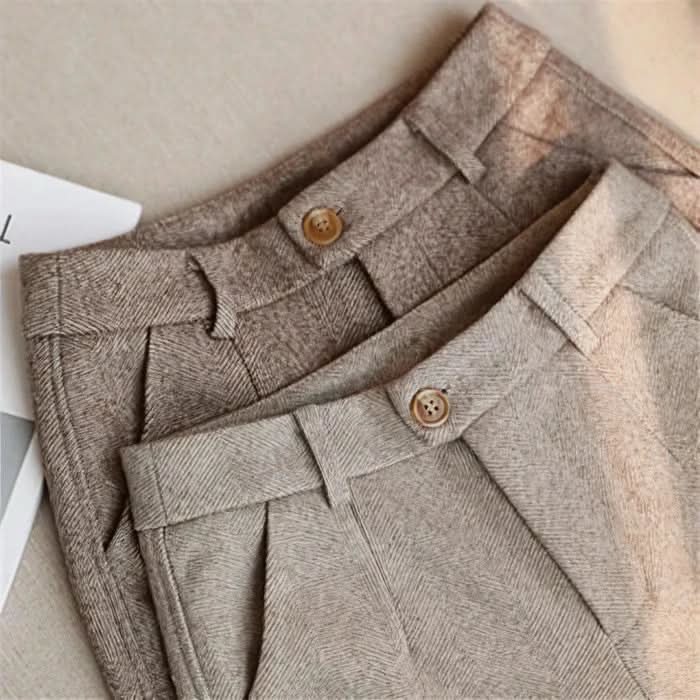 Beckford Wool Trousers - Beige